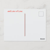 Rode Hibiscus Bloem Fotografische Botanische Briefkaart (Achterkant)