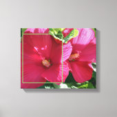Rode Hibiscus Bloem Maak Je Eigen Foto Canvas Afdruk (Voorkant)
