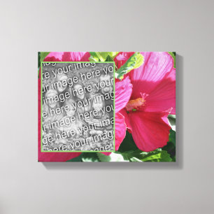 Rode Hibiscus Bloem Maak Je Eigen Foto Canvas Afdruk