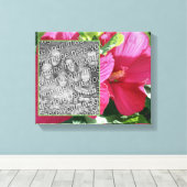 Rode Hibiscus Bloem Maak Je Eigen Foto Canvas Afdruk (Insitu (Houten vloer))