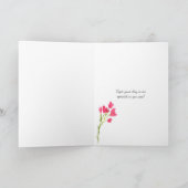 Rode hibiscus bloem mama's verjaardag kaart (Binnen)