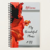 Rode Hibiscus Bloem Mooie Plannen  Planner (Voorkant)