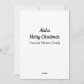 Rode Hibiscus Bloem Patroon Tropische Kerstmis Feestdagenkaart (Achterkant)