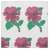 rode hibiscus bloem stof (Swatch)