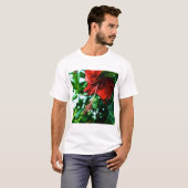 Rode Hibiscus Bloem T-shirt (Voorkant volledig)