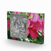 Rode Hibiscus Bloem Voeg je eigen Fotoblokken (Rechts)