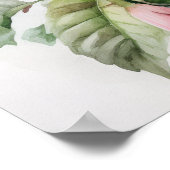 Rode Hibiscus Bloemen Art Print Poster (Hoek)