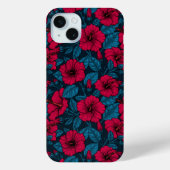 Rode hibiscus bloemen Case-Mate iPhone case (Achterkant)