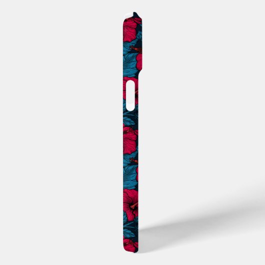 Rode hibiscus bloemen Case-Mate iPhone case (Achterkant / Rechts)