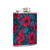 Rode hibiscus bloemen heupfles (Rechts)