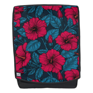 Rode hibiscus bloemen rugtassen