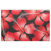 Rode hibiscus bloemen stof (Fat Quarter)