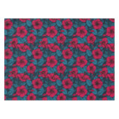 Rode hibiscus bloemen tafelkleed (Voorkant (Horizontaal))