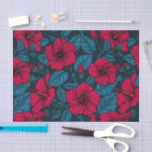 Rode hibiscus bloemen tissuepapier (Craft)