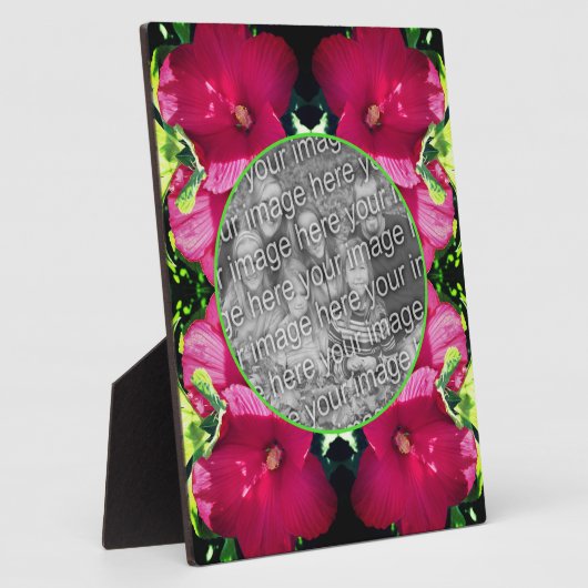 Rode Hibiscus Bloemen Uw foto toevoegen Fotoplaat (Zijkant)
