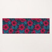 Rode hibiscus bloemen yoga mat (Achterkant (horizontaal))
