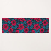 Rode hibiscus bloemen yoga mat (Voorkant (horizontaal))
