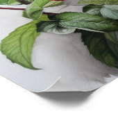 Rode Hibiscus Bloemenkunst Print Poster (Hoek)