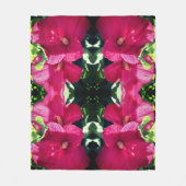 Rode Hibiscus bloemenpaar Abstract Fleece Deken (Voorkant)