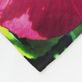 Rode Hibiscus bloemenpaar Abstract Fleece Deken (Hoek)