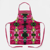 Rode Hibiscus Bloempaar Abstract gepersonaliseerd Schort (Voorkant)