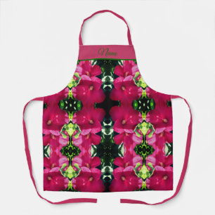 Rode Hibiscus Bloempaar Abstract gepersonaliseerd Schort