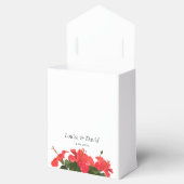 Rode Hibiscus Bruiloft Favor Box Bedankdoosjes (Geopend)