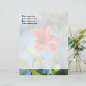 Rode Hibiscus Custom Letterhead Briefhoofd (Staand voorkant)