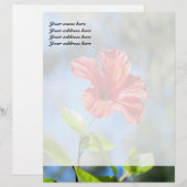 Rode Hibiscus Custom Letterhead Briefhoofd (Voorkant / Achterkant)