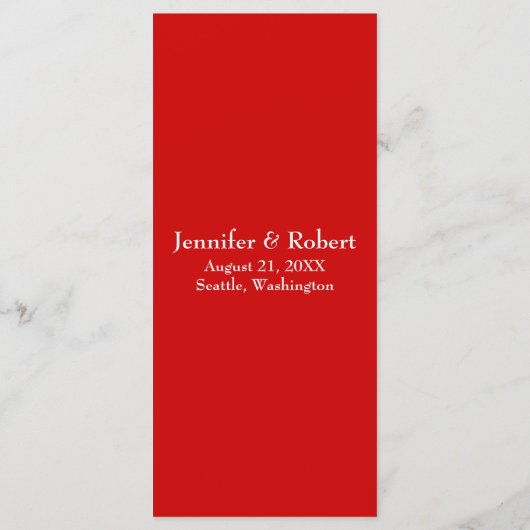 Rode Hibiscus Diner Menu (Achterkant)