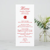Rode Hibiscus Diner Menu (Staand voorkant)