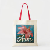 Rode Hibiscus Flower Art Budget Canvas tas (Voorkant)