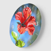 Rode Hibiscus Grote Klok (Hoek)