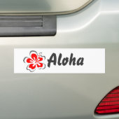 Rode hibiscus Hawaii themacadeaus Bumpersticker (Op auto)