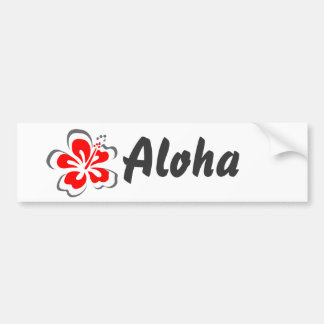 Rode hibiscus Hawaii themacadeaus Bumpersticker