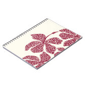 Rode Hibiscus Kunst Bloemige Notitieboek (Linkerzijde)