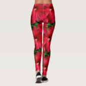 Rode Hibiscus....... Leggings (Achterkant)