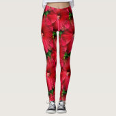 Rode Hibiscus....... Leggings (Voorkant)