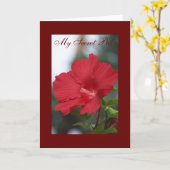Rode Hibiscus, Mijn Geheime Vriend Kaart (Gele Bloem)