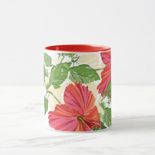 Rode Hibiscus Mok (Midden)