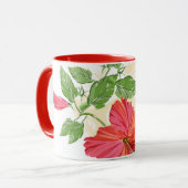 Rode Hibiscus Mok (Voorkant links)