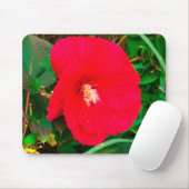 Rode Hibiscus Muismat (Met muis)