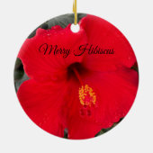 Rode Hibiscus Ornament (Achterkant)