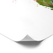 Rode Hibiscus Poster (Hoek)
