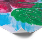 rode hibiscus poster (Hoek)