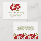 Rode Hibiscus receptie Kaarten (Voorkant / Achterkant)