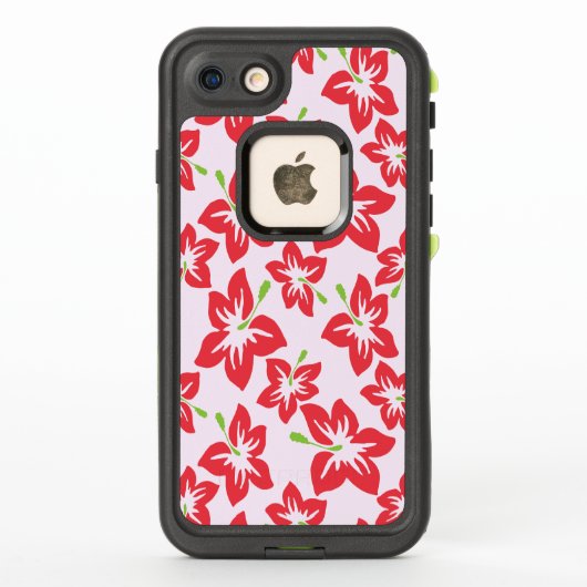 Rode Hibiscus, Rode Bloemen, Bloempatroon (Achterkant)