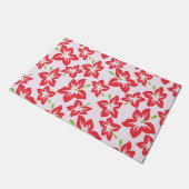 Rode Hibiscus, Rode Bloemen, Bloempatroon Deurmat (Schuin)