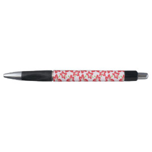 Rode Hibiscus, Rode Bloemen, Bloempatroon Pen
