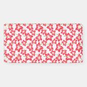 Rode Hibiscus, Rode Bloemen, Bloempatroon Spandoek (Horizontaal)